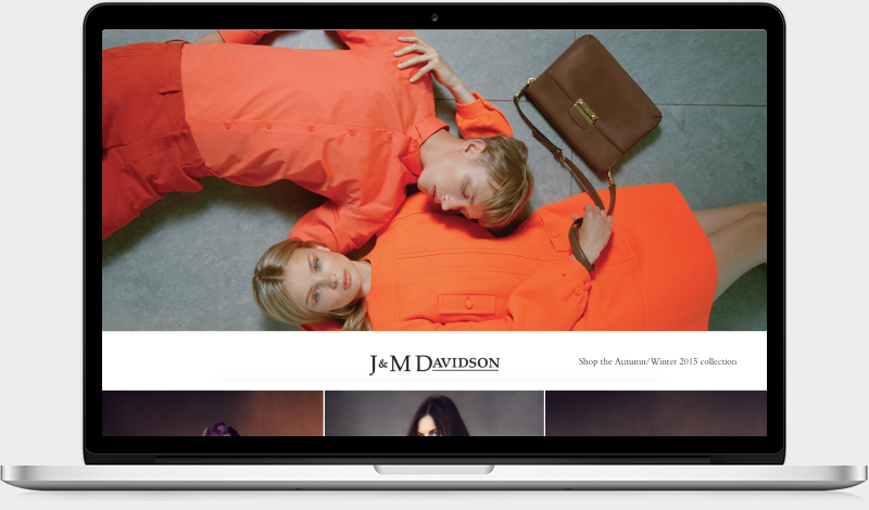 J & M Davidson. Website design. Homepage